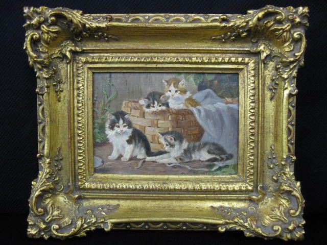 Miniature Painting of Kittens