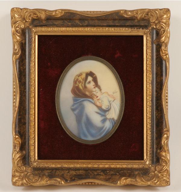 Miniature painting on ivory by