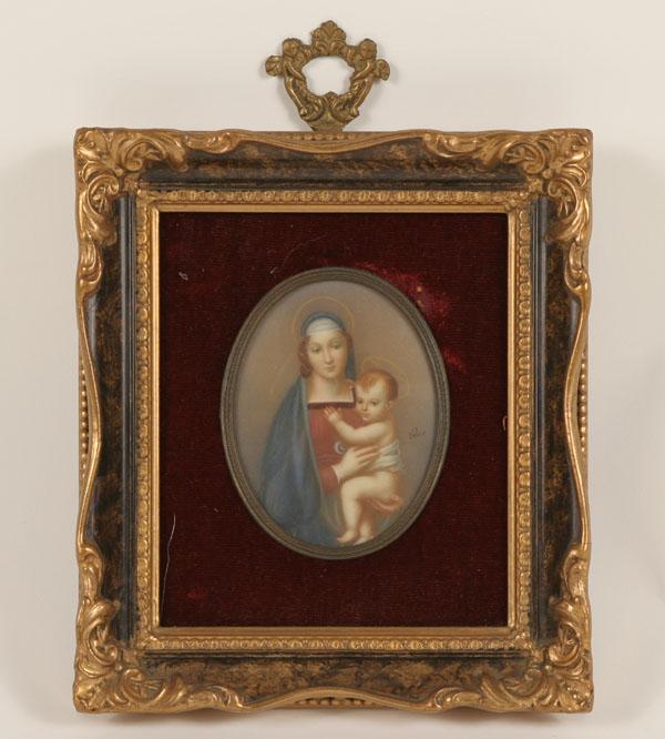 Miniature painting on ivory by