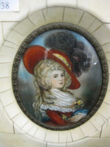 Miniature Painting on Ivory of a