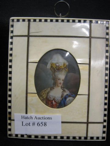 Miniature Painting on Ivory of