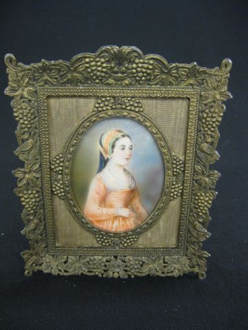 Miniature Painting on Ivory of a