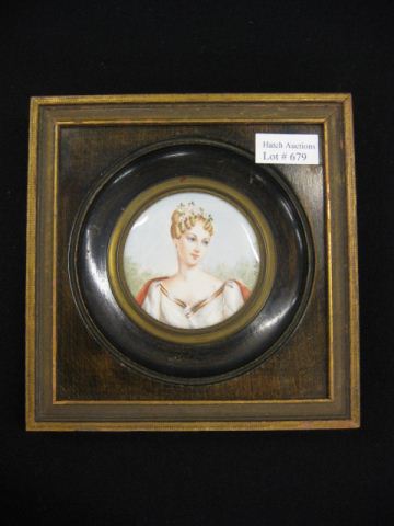 Miniature Painting on Ivory of a