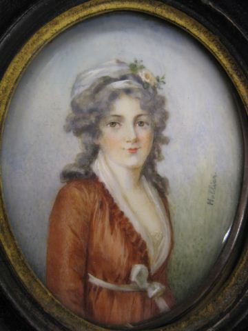 Miniature Painting on Ivory of a