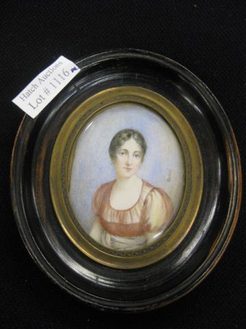 Miniature Painting on Ivory of a