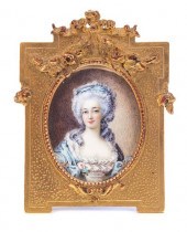 MINIATURE PAINTING ON IVORY OF
