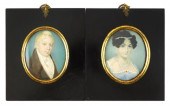 MINIATURE: PAIR OF PORTRAITS O