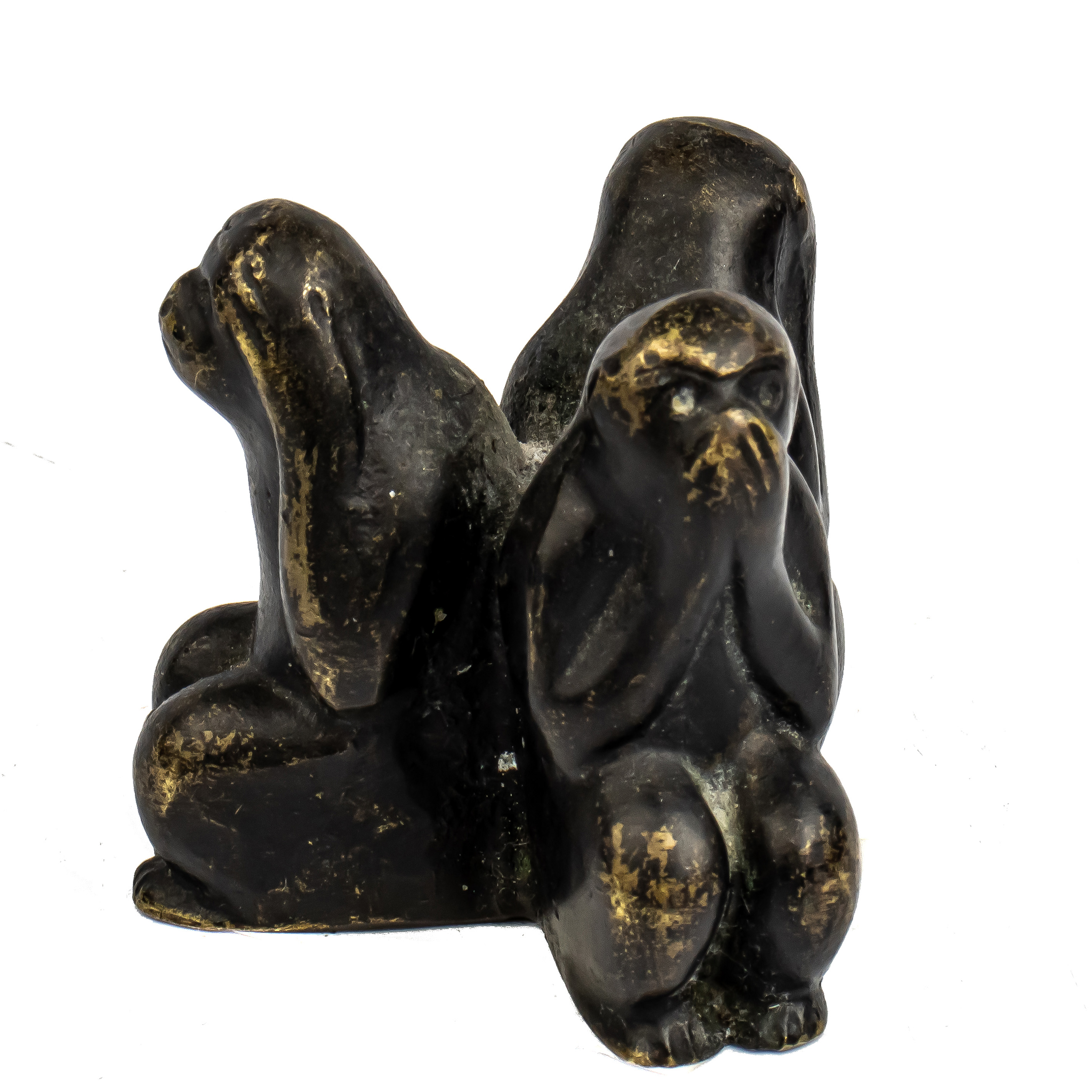 MINIATURE PATINATED BRONZE GROUP OF