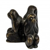 MINIATURE PATINATED BRONZE GRO