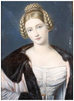 Miniature portrait after Stieler,