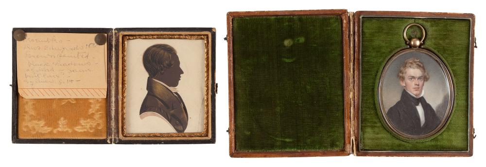 MINIATURE PORTRAIT AND A SILHOUETTE
