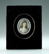 Miniature portrait, enameled f