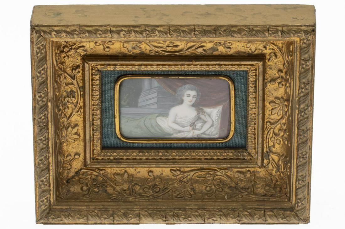 MINIATURE PORTRAIT OF A RECLINING