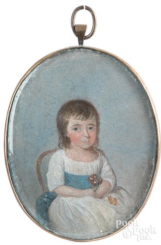 MINIATURE PORTRAIT OF A YOUNG GIRL,