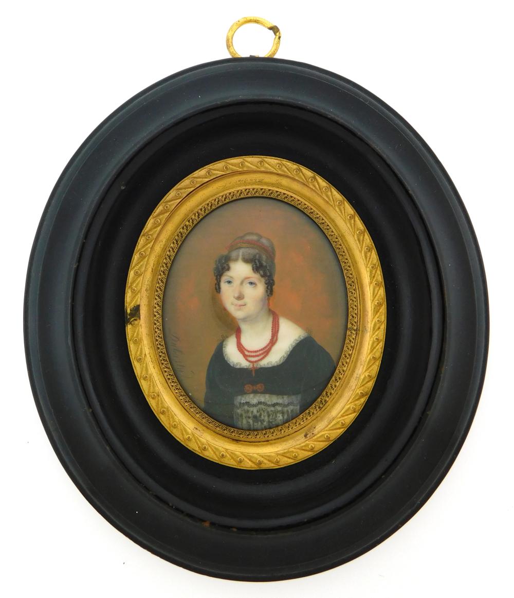 MINIATURE: PORTRAIT OF WOMAN IN