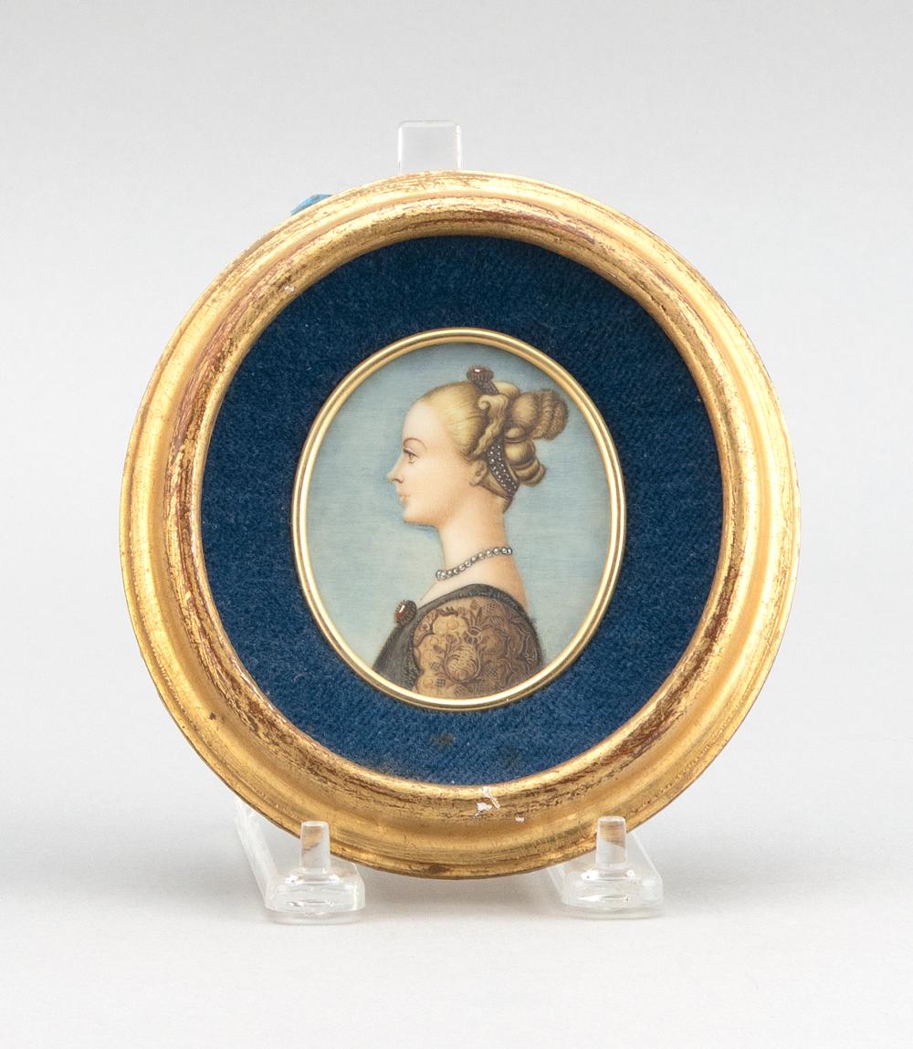 MINIATURE PORTRAIT ON IVORY 19TH