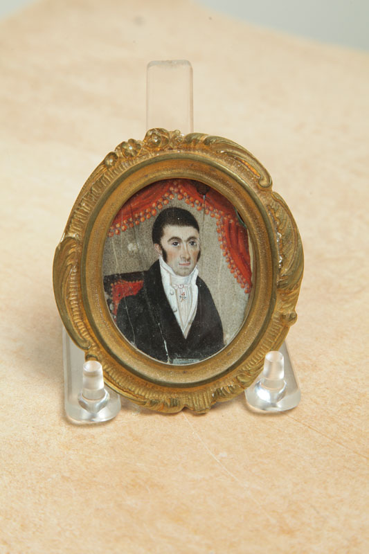 MINIATURE PORTRAIT ON IVORY OF A