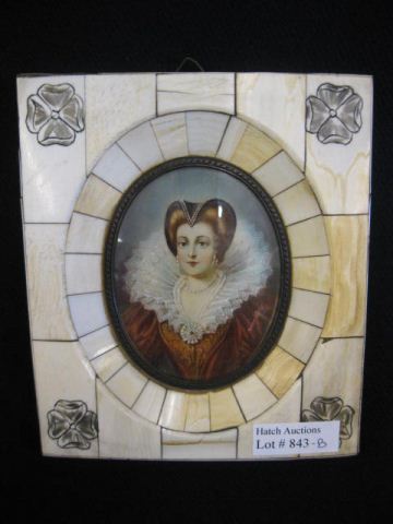 Miniature Portrait on Ivory of Lady