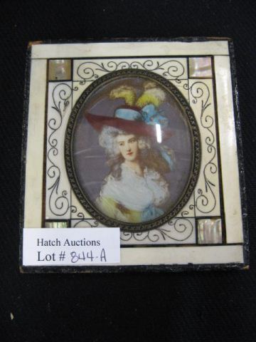 Miniature Portrait on Ivory of a