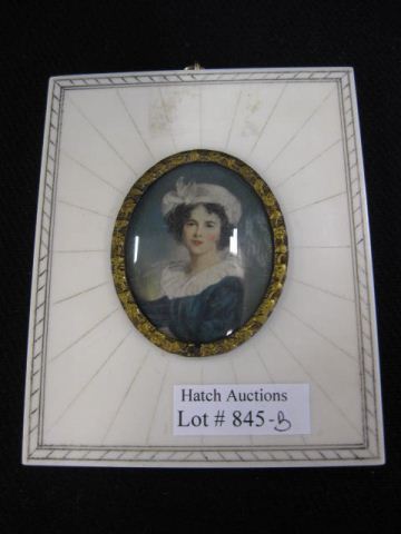 Miniature Portrait on Ivory of a