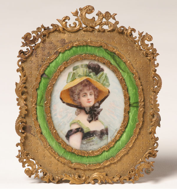 Miniature portrait on ivory of a