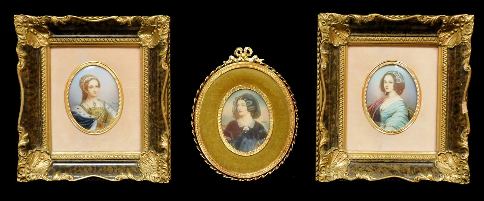 MINIATURE PORTRAITS OF WOMEN, THREE