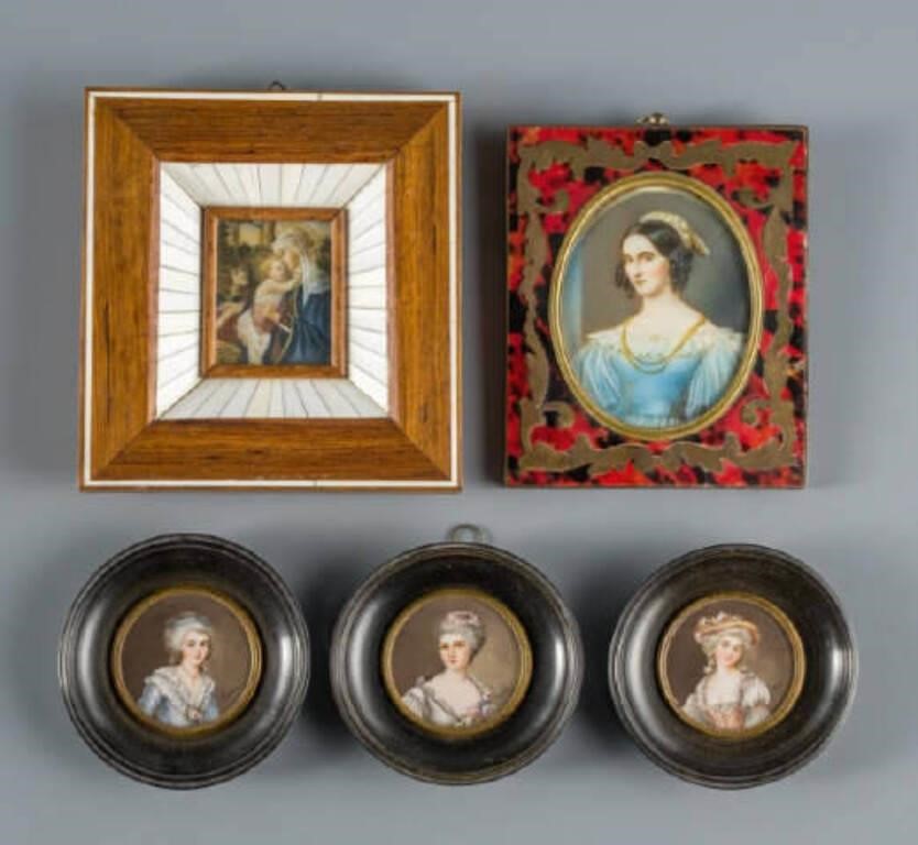 MINIATURE PORTRAITSA group of