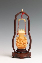 MINIATURE RED ARSENIC CARVED V