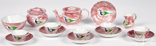 MINIATURE RED SPATTER PEAFOWL TEA