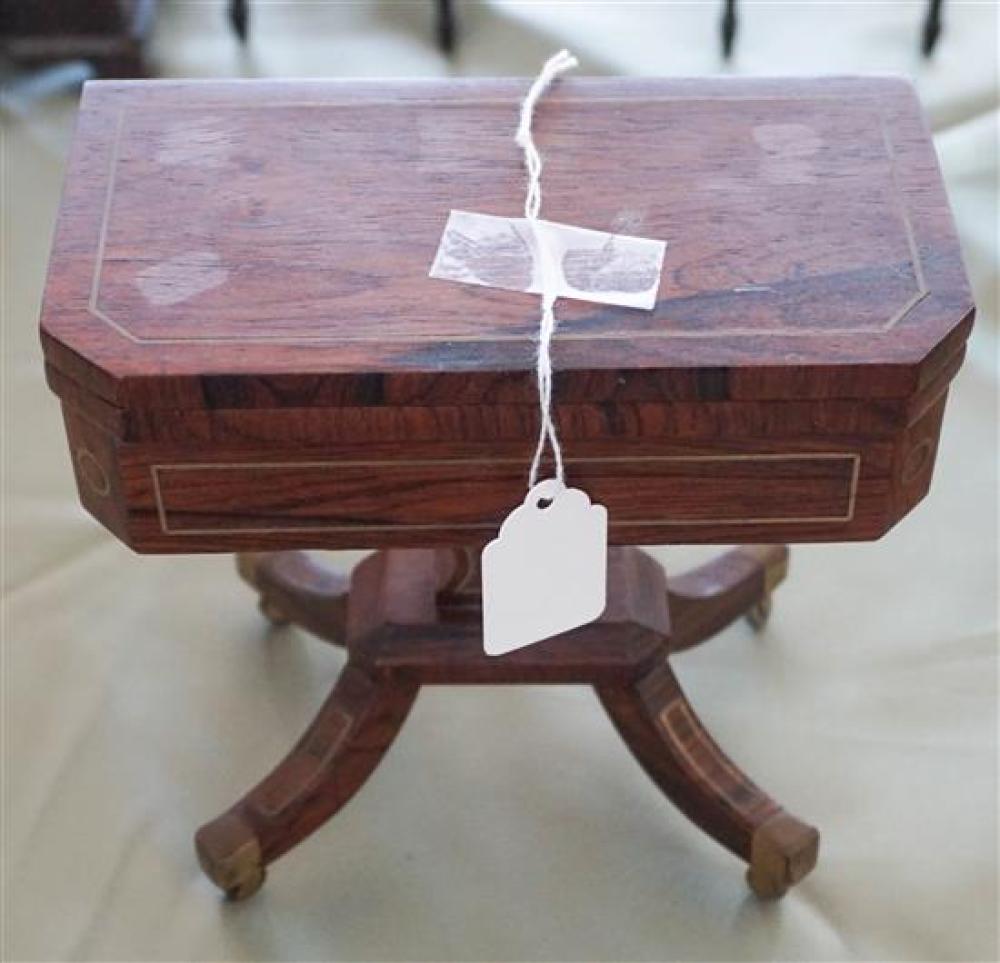 MINIATURE REGENCY STYLE BRASS INLAY