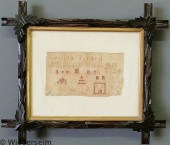 Miniature sampler probably Pen