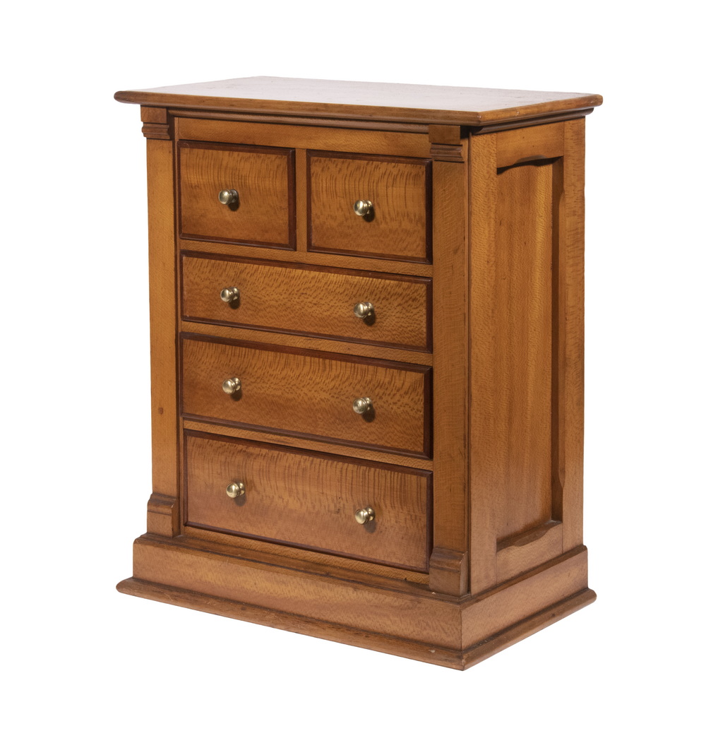 MINIATURE SATINWOOD CHEST 19th c.