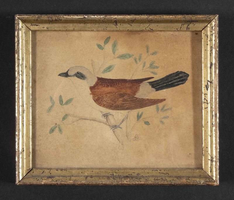 MINIATURE SCHOOL GIRL'S PAINTING OF