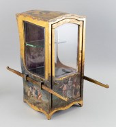 MINIATURE SEDAN CHAIR VITRINE