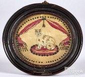 MINIATURE SILKWORK OF A CAT, 1