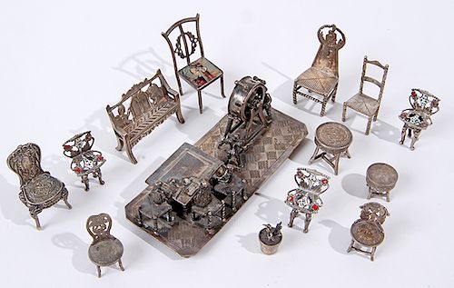 MINIATURE SIVER FURNITUREA