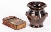 MINIATURE STAHL REDWARE CROCK,