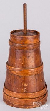 MINIATURE STAVED CHURN, 19TH C