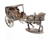 MINIATURE STERLING HORSE & BUG