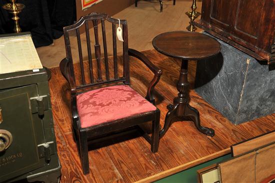 MINIATURE TABLE AND CHAIR.