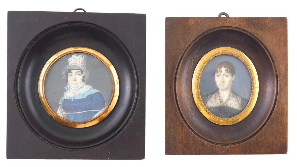 MINIATURE: TWO MINIATURES OF WOMEN,