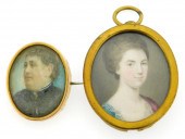 MINIATURE: TWO WOMEN ON OVAL S