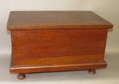 MINIATURE WALNUT CHEST ON TURN