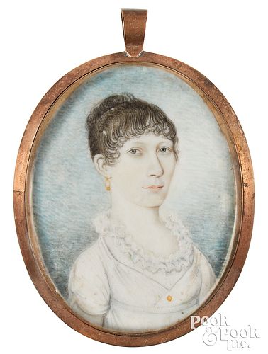 MINIATURE WATERCOLOR ON IVORY