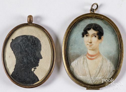 MINIATURE WATERCOLOR PORTRAIT AND