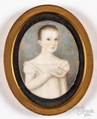 MINIATURE WATERCOLOR PORTRAIT OF