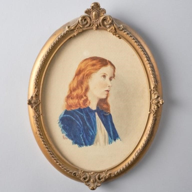 MINIATURE WATERCOLOUR PORTRAITA