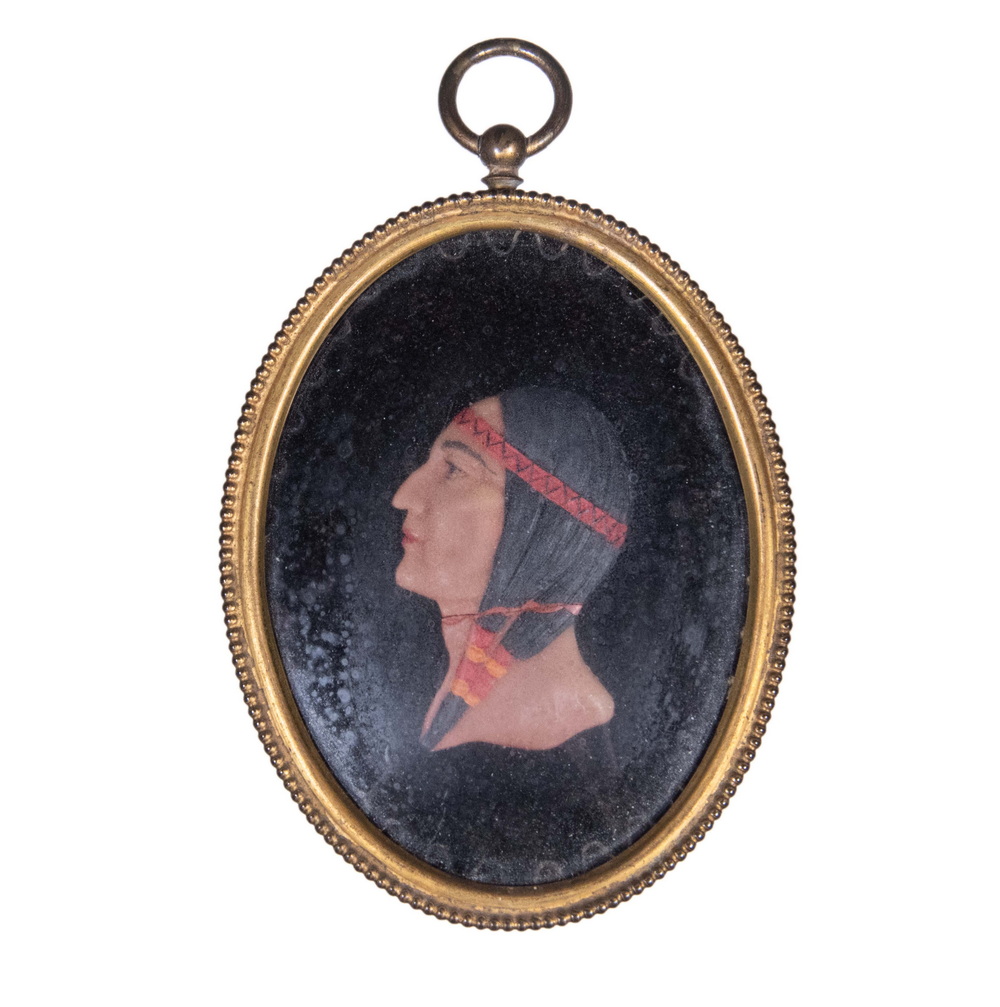 MINIATURE WAX PORTRAIT Profile Bust
