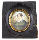 MINIATURE: WOMAN, OVAL SUPPORT
