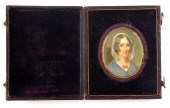 MINIATURE: WOMAN, OVAL SUPPORT